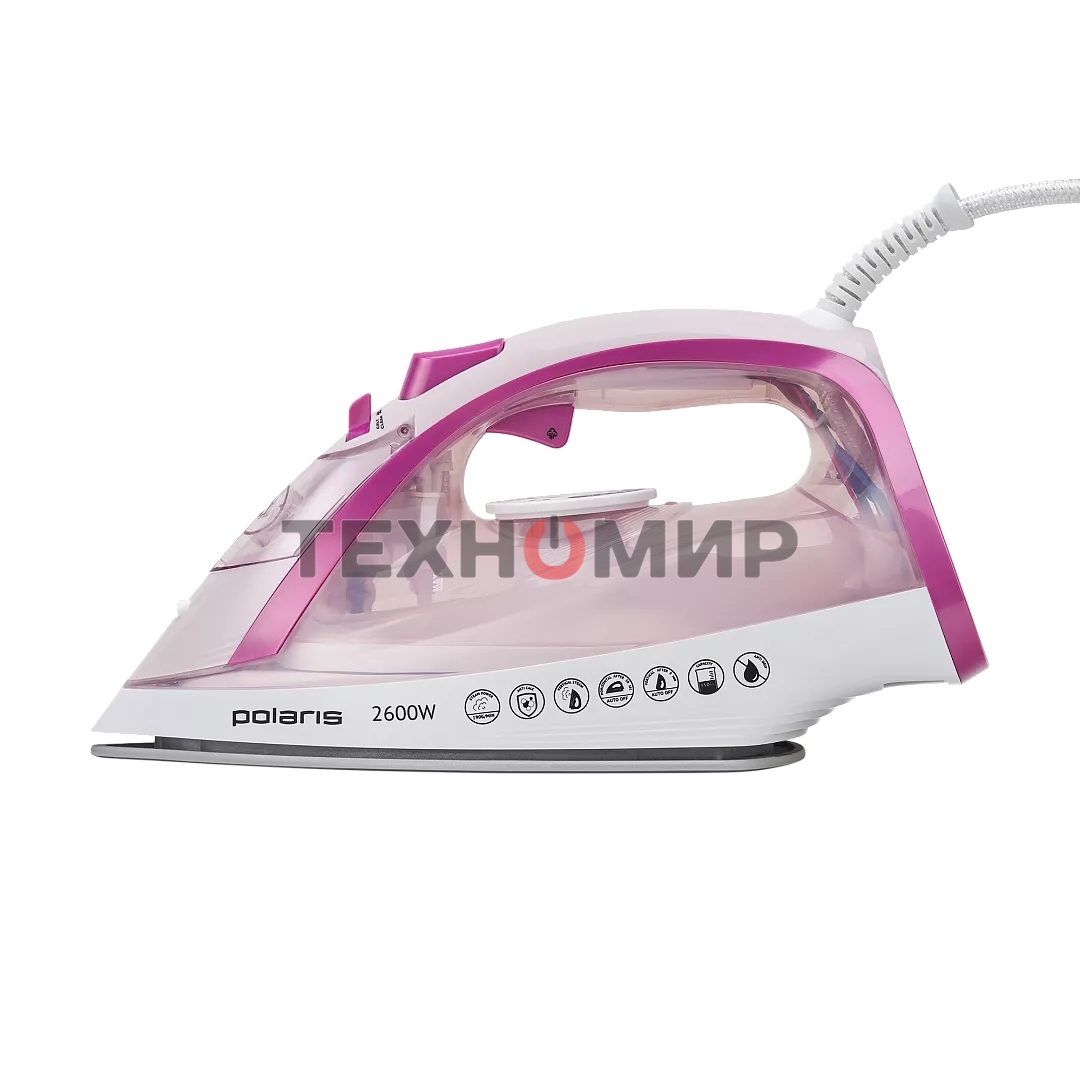 Утюг Polaris PIR2668AK 3m белый/розовый 2600Вт