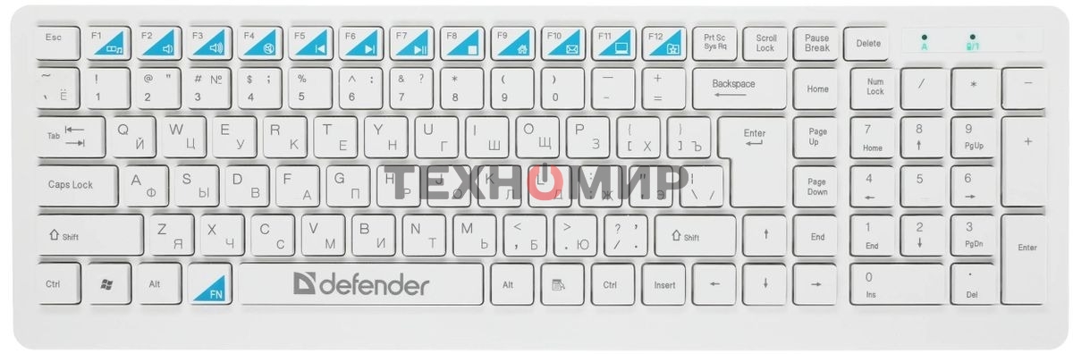 Комплект клавиатура+мышь Defender Skyline 895 беспроводной, USB, 2000 DPI, белый