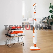 Швабра паровая Kitfort КТ-1048-2 1300Вт белый/оранжевый