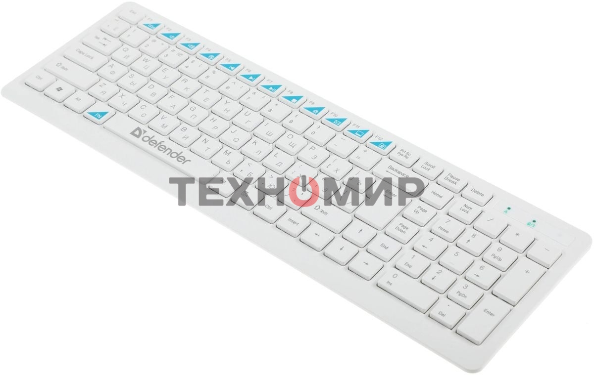 Комплект клавиатура+мышь Defender Skyline 895 беспроводной, USB, 2000 DPI, белый