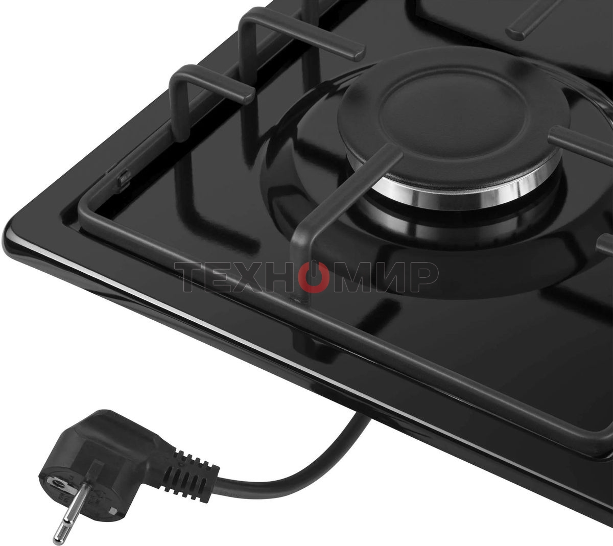 Газовая варочная панель Maunfeld EGHE.64.3STS-EB/G, 4 конфорки, эмалированная сталь, черный