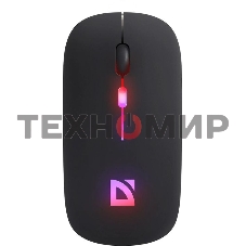 Мышь беспроводная Defender Touch MM-997 черный, 1600 dpi, радиоканал, Bluetooth, USB, кнопки - 4