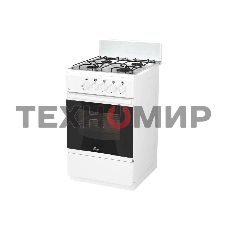 Газовая плита Flama RG 24011 W белый, конфорок 4 шт, духовка 50 л, 50 см x 85 см x 60 см