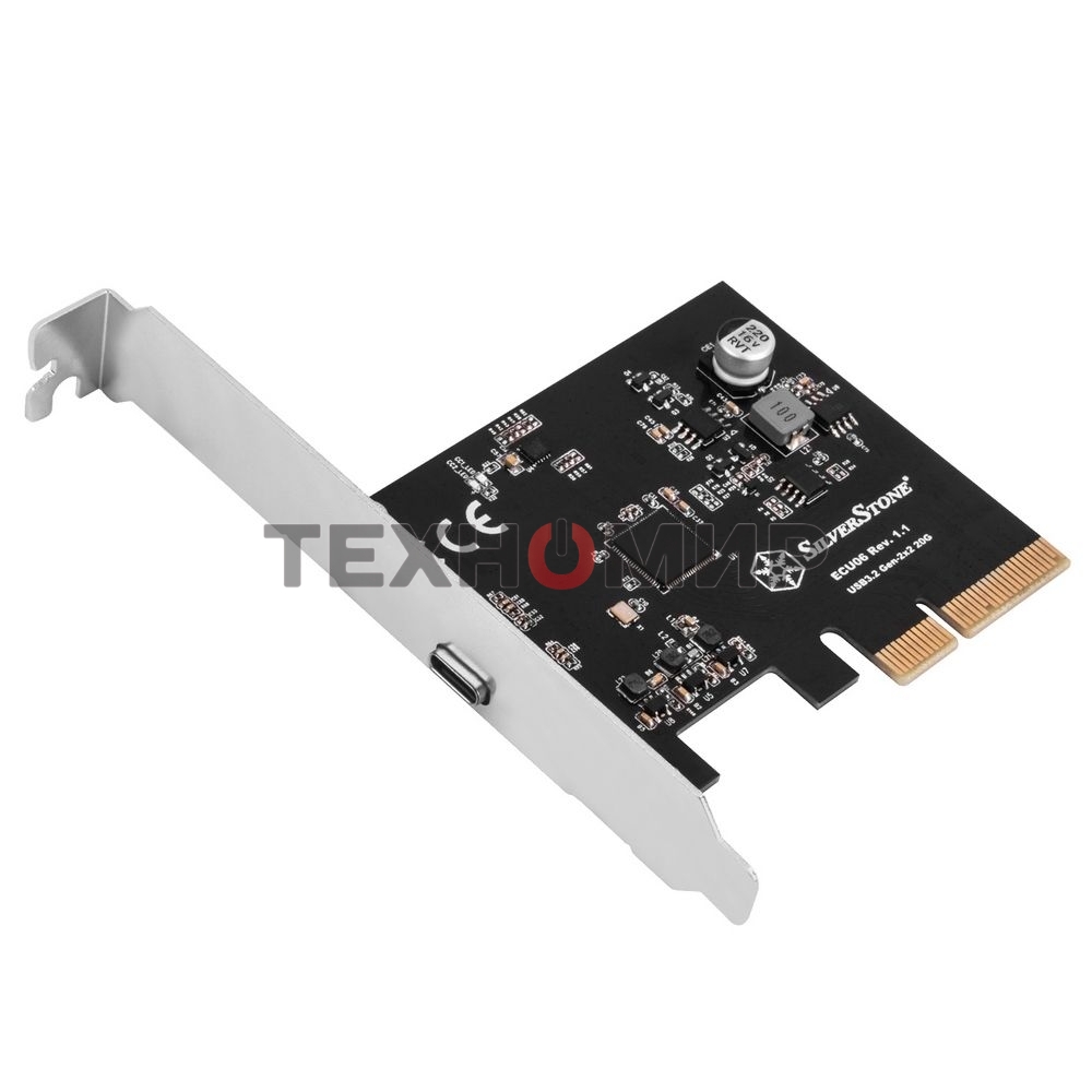 Контроллер Silverstone G56ECU060000010 SuperSpeed USB 20Gbps/USB-C 3.2 Gen 2x2 PCIe expansion card