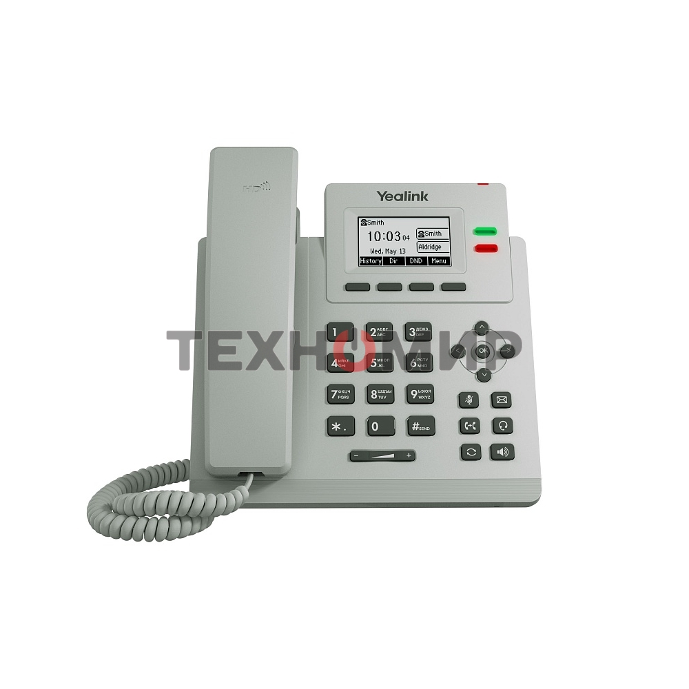 Телефон YEALINK SIP-T31P, светло-серый, 2 аккаунта, PoE, шт