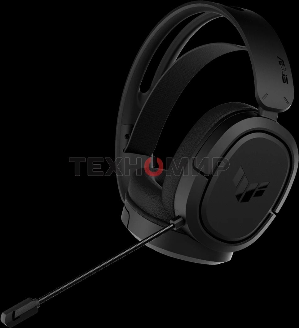 Игровые наушники ASUS TUF Gaming H1 WL черные (2.4 ГГц, 7.1 виртуально, 40мм, неодимовые магниты, 32 Ом, 20~20000 Гц, микрофон, USB-C, PC, Mac, PS4, Nintendo Switch, Xbox One, 90YH0391-B3UA00)