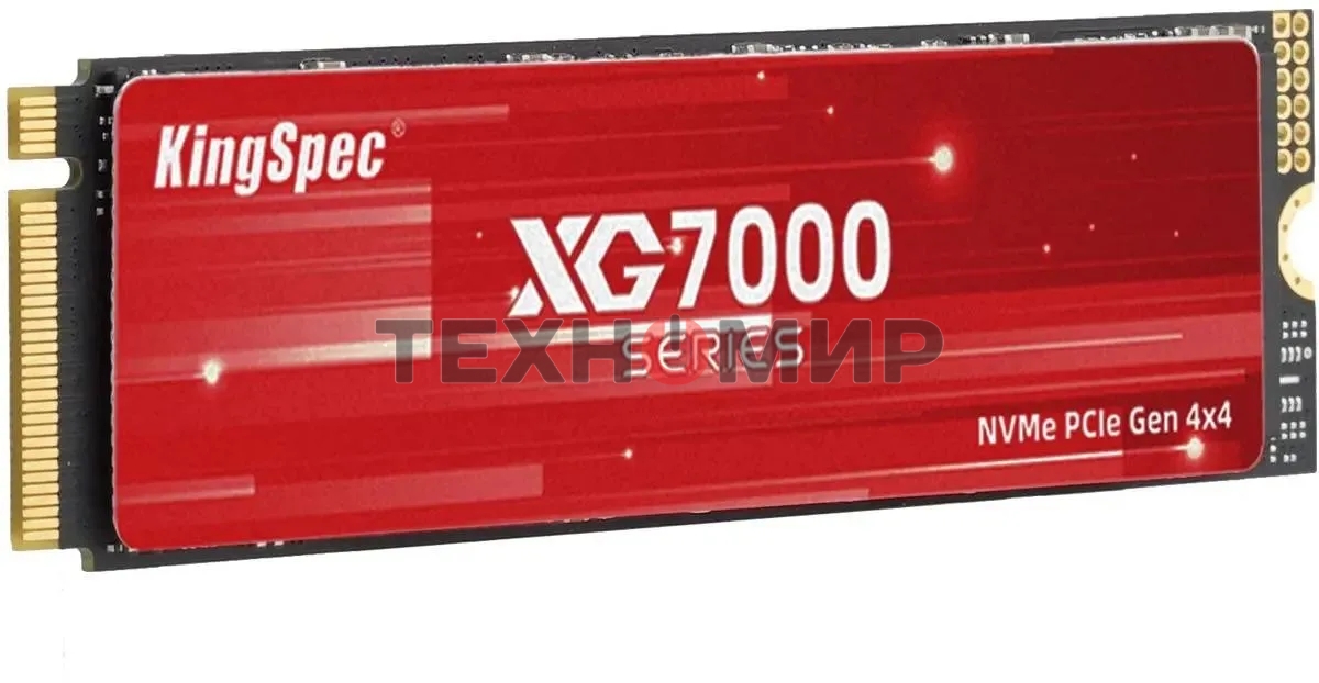 Накопитель SSD KingSpec XG7000, 1Tb, PCIe 4.0 x4, M.2 2280, NVMe, R/W 7400/6600