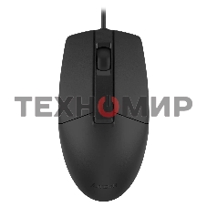 Мышь проводная A4Tech OP-330 черный, 1200 dpi, USB, кнопки - 3