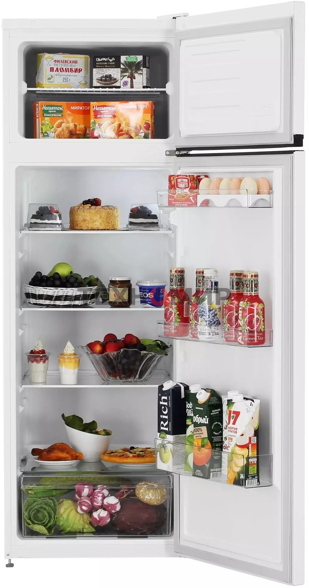 Холодильник Beko B1RDSK280W белый двухкамерный 210/46л морозилка сверху