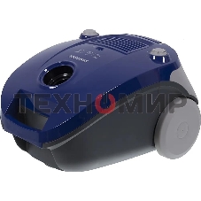 Пылесос Samsung VCC4140V3A синий, 320/1600 Вт, уборка сухая, пылесборник мешок 3 л
