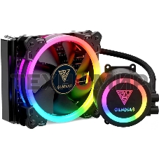 Система жидкостного охлаждения процессора Gamdias CHIONE E1A-120R черный 120мм алюминий+медь 1500rpm 23db 150W