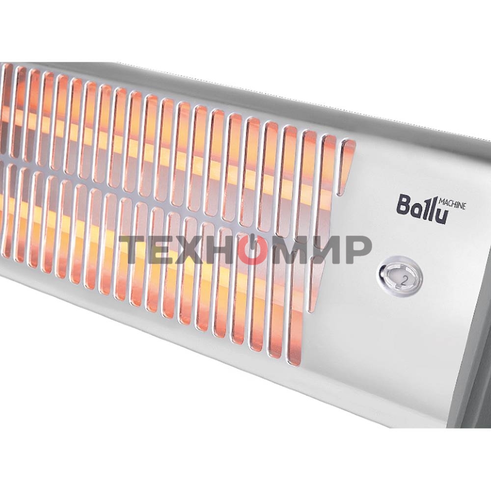 Обогреватель инфракрасный Ballu BIH-LW-1.2 серебристый, кварцевый, 1200 Вт, 20 м2