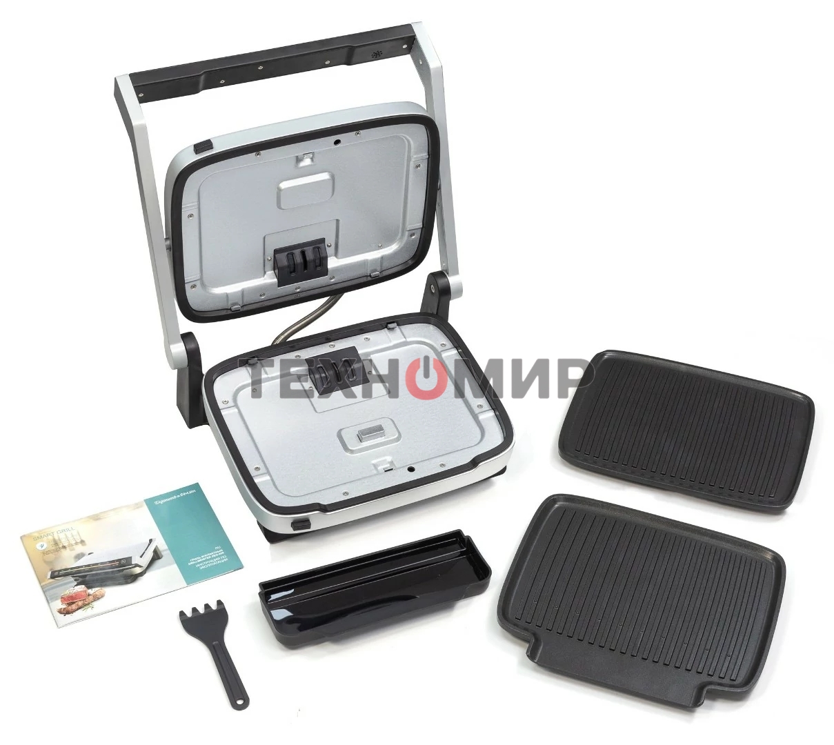 Гриль электрический Zigmund & Shtain ZEG-930 стальной/черный, 2000 Вт