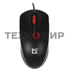Мышь проводная Defender Icon MB-057 черный, 1000 dpi, USB, кнопки - 3