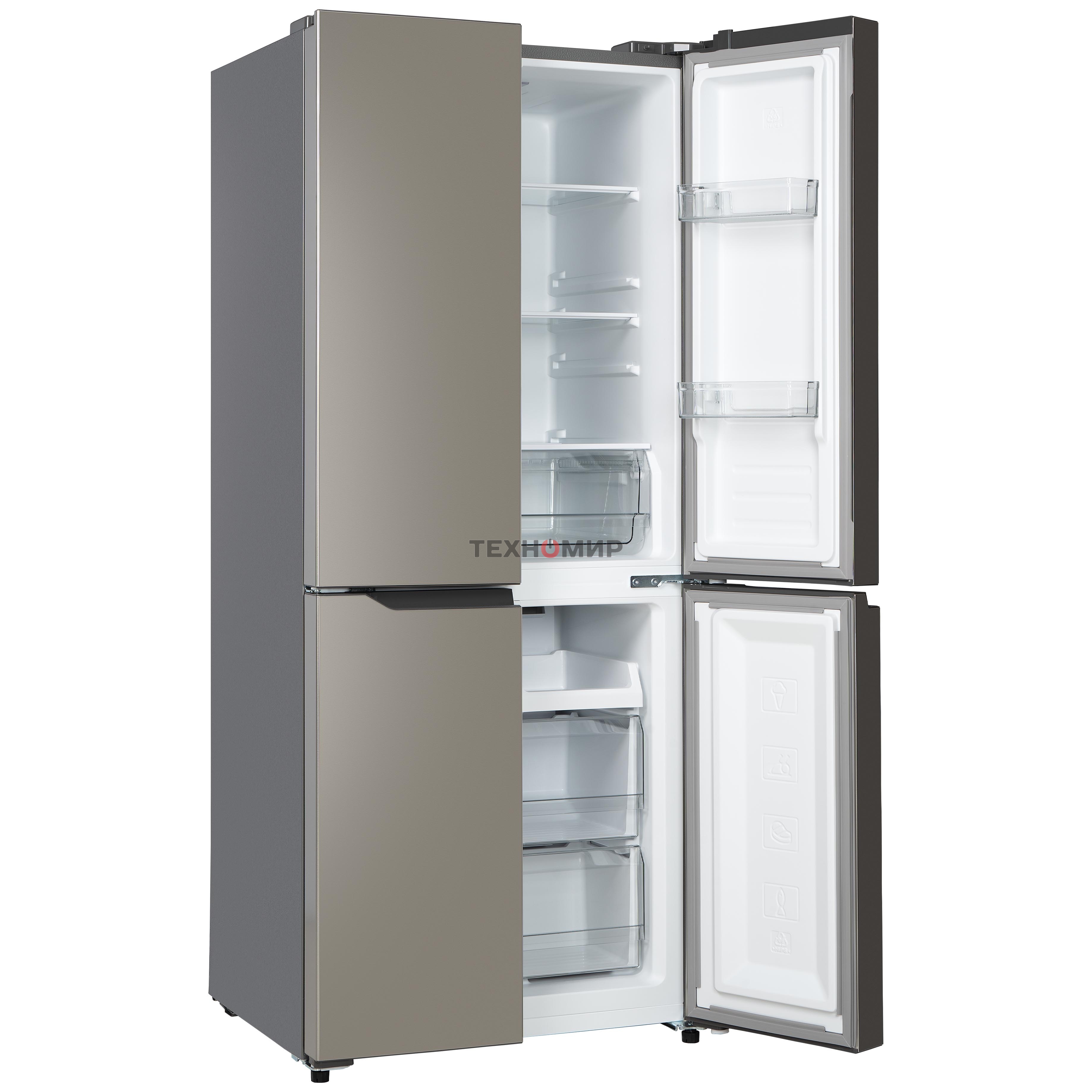 Холодильник Бирюса CD 405 I нержавеющая сталь двухкамерный 289/130л морозилка снизу Side by Side