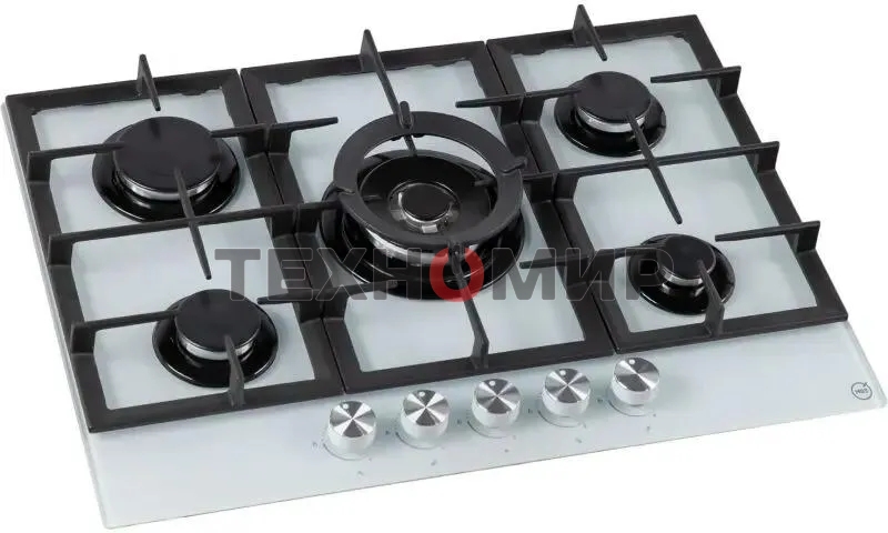 Газовая варочная панель MBS PG-801WH стекло белое