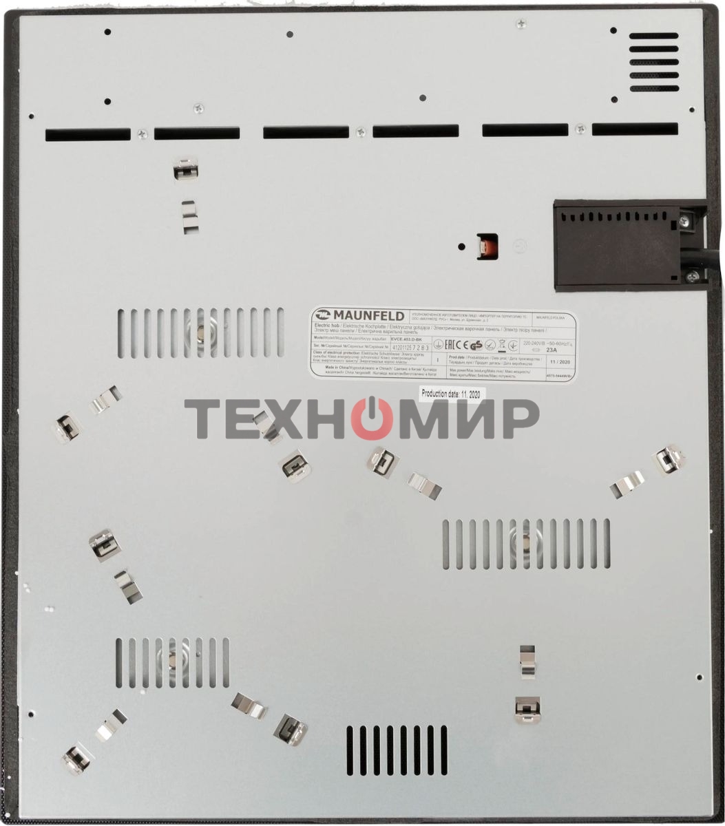 Варочная электрическая панель Maunfeld EVCE.453.D-BK, конфорок: 3 шт., стеклокерамика, независимая, черный