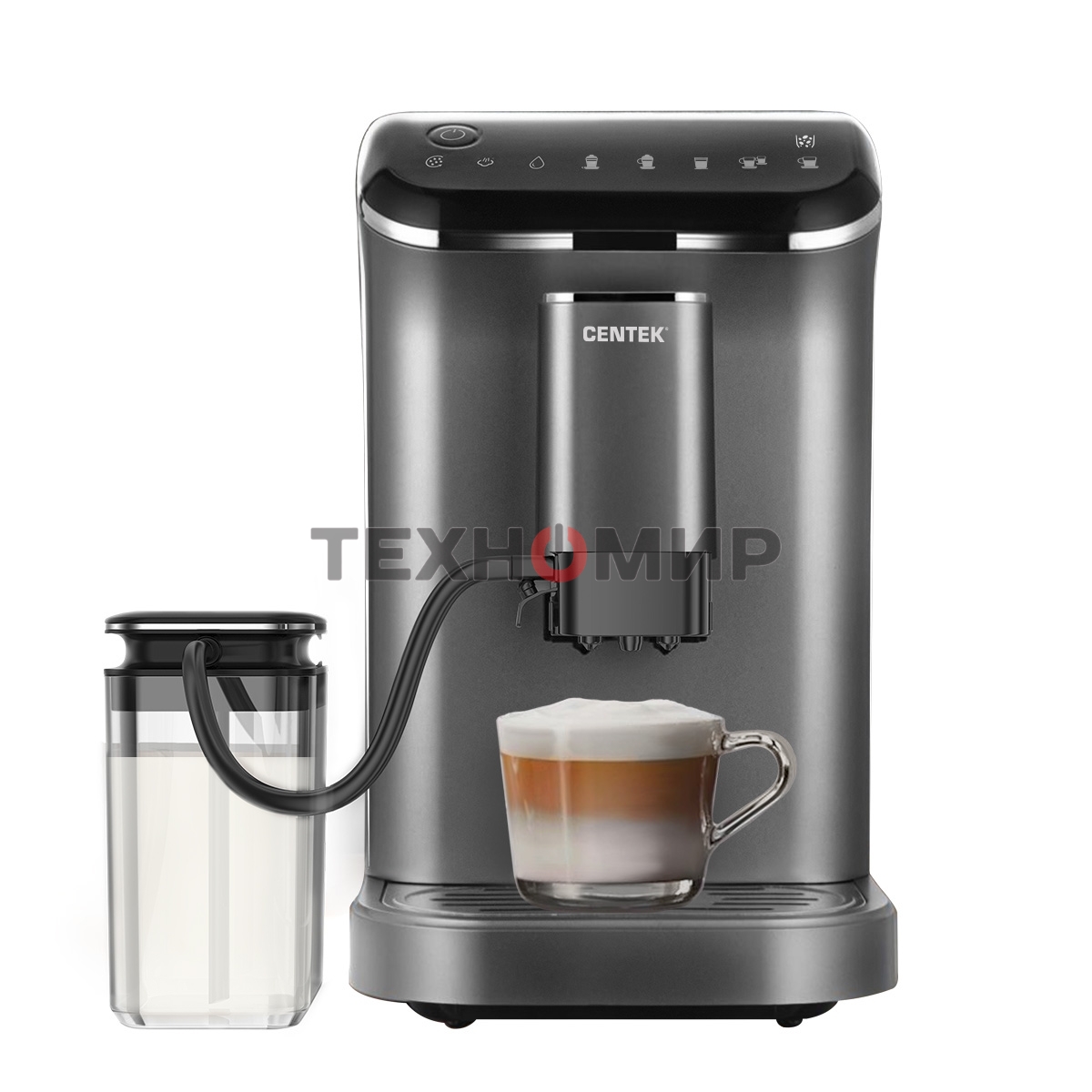 Кофемашина автоматическая Centek CT-1190 серый/черный, исп. кофе - зерна, 1.5 л, 1550 Вт, 20 бар