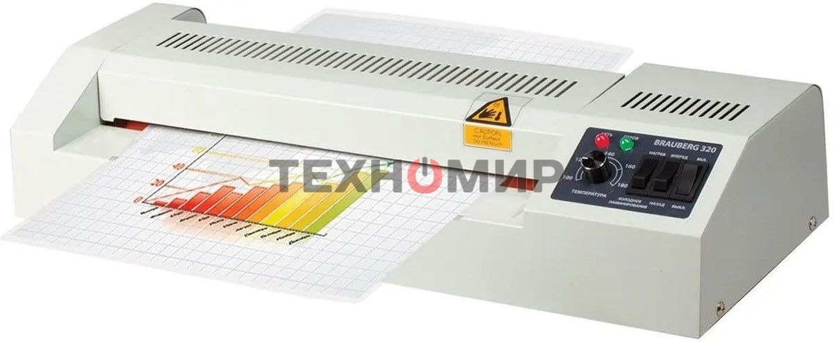 Ламинатор Гелеос FGK 320, А3, 2х250 (пленка 60-250мкм), 600 мм/мин, 4 вала, реверс, хол. ламин., регул. темп., металл. корпус, мах толщина 2мм