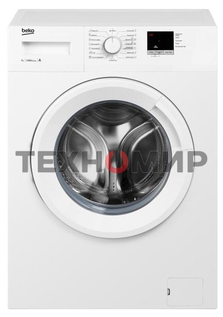 Стиральная машина Beko WRE6511ZWW белый, загрузка фронтальная 6 кг, 1000 об/мин., класс: А++