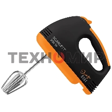 Миксер ручной Scarlett SC-HM40S20 300 Вт, черный/оранжевый