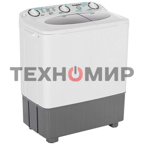 Стиральная машина Славда WS-60РЕТ белый/серый, загрузка вертикальная 6 кг, 1350 об/мин, класс: А