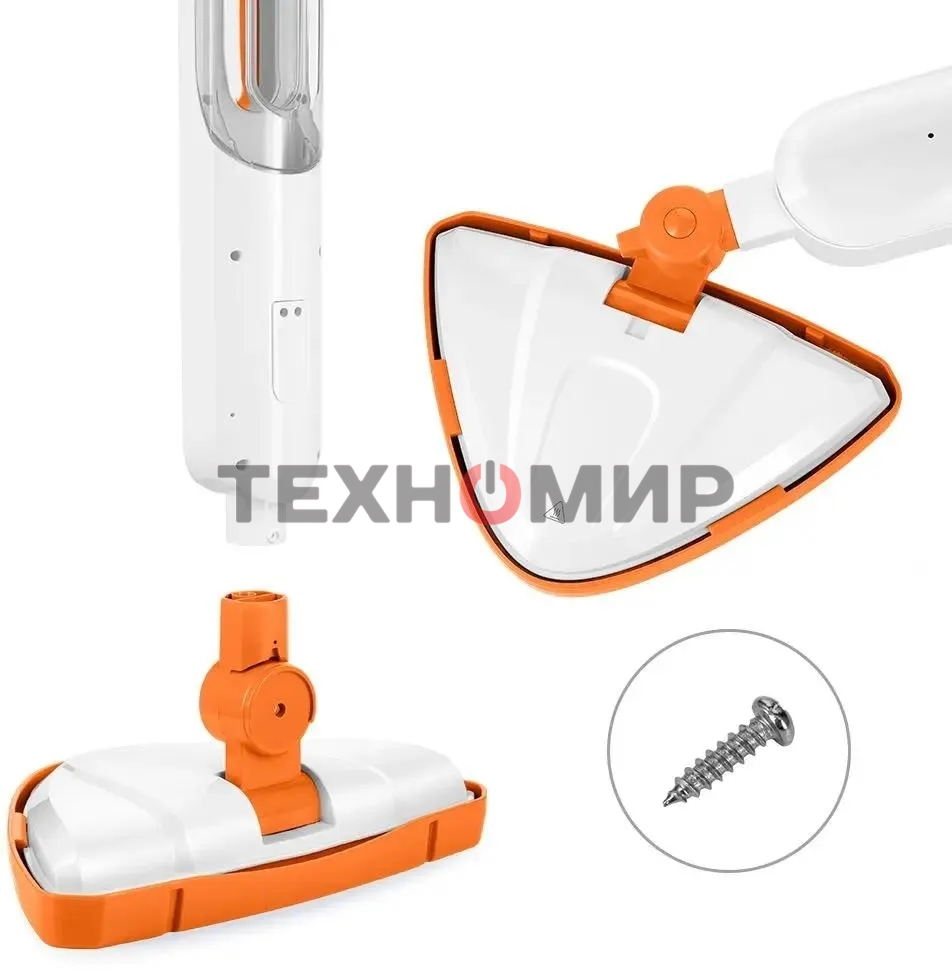 Швабра паровая Kitfort КТ-1048-2 1300Вт белый/оранжевый