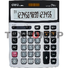 Калькулятор бухгалтерский Deli E39265 серый 16-разр.