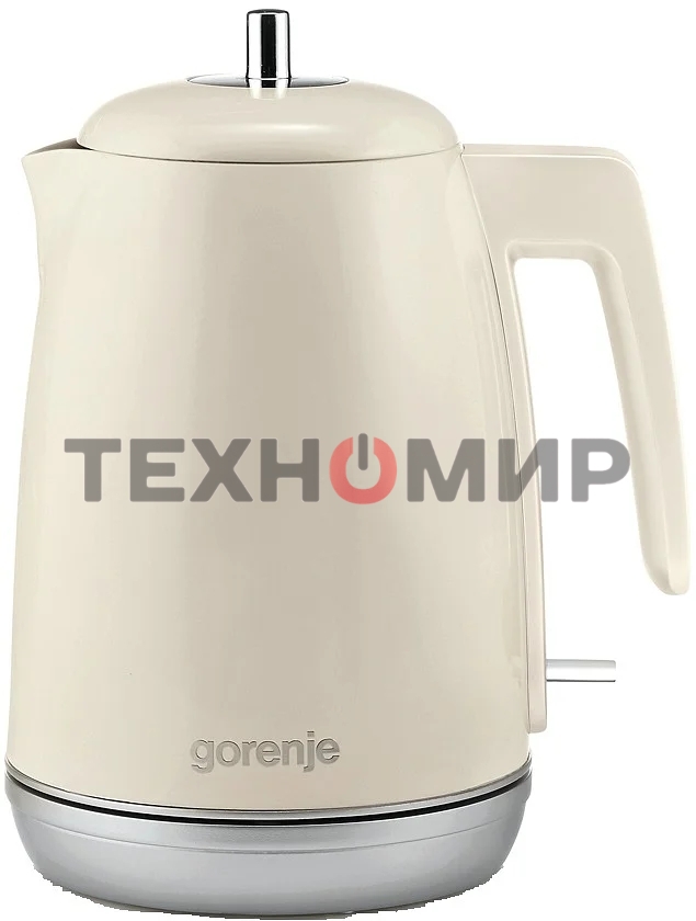 Чайник электрический Gorenje K15RL 1.7 л, 2200 Вт, бежевый (корпус: металл/пластик)