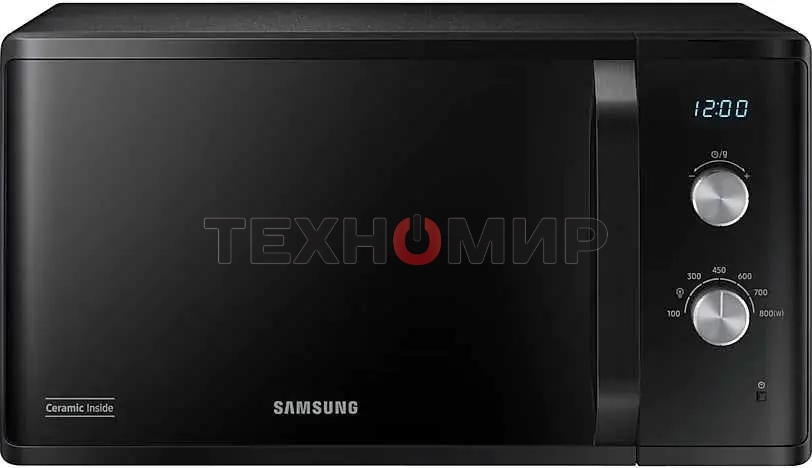 Микроволновая печь Samsung MS23K3614AK черный, 23 л, 800 Вт, переключатели - поворотный механизм
