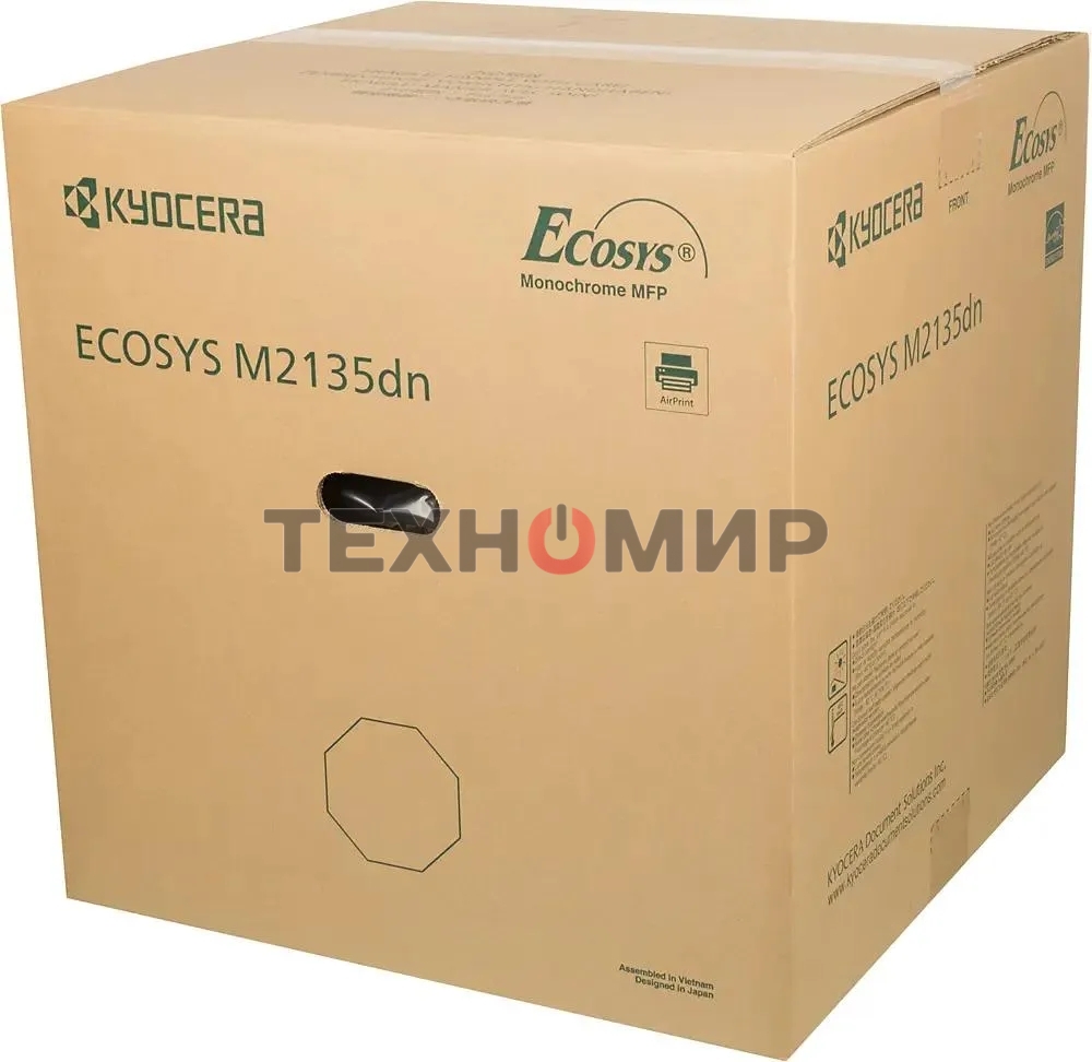 МФУ лазерное Kyocera Ecosys M2135dn (1102S03NL0), A4, ч/б, печ. до 35 стр/мин., скан. до 40 стр/мин (ч/б) 16 стр/мин. (цвет), 1200 x 1200 dpi (печать) 600x600dpi (скан.), USB, RJ-45