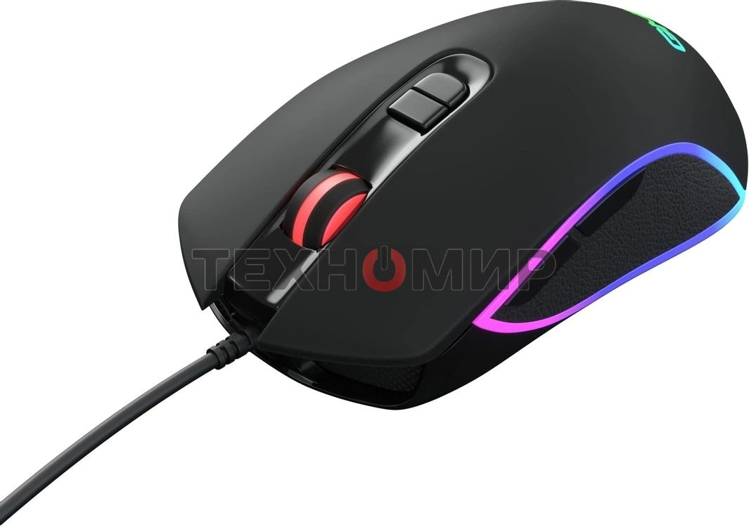 Мышь проводная GMNG 730GM черный, 12000 dpi, USB, кнопки - 7