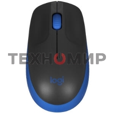 Мышь беспроводная Logitech M190 черный/синий, 1000 dpi, радиоканал, USB, кнопки - 3