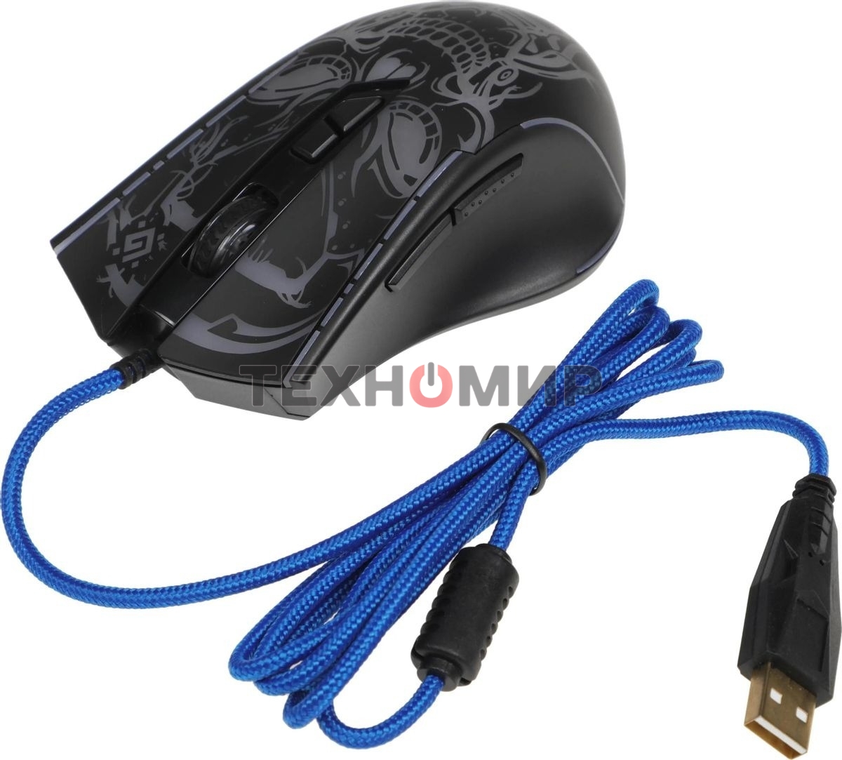 Мышь проводная Defender Bulletstorm GM-928 черный, 7200 dpi, USB, кнопки - 7