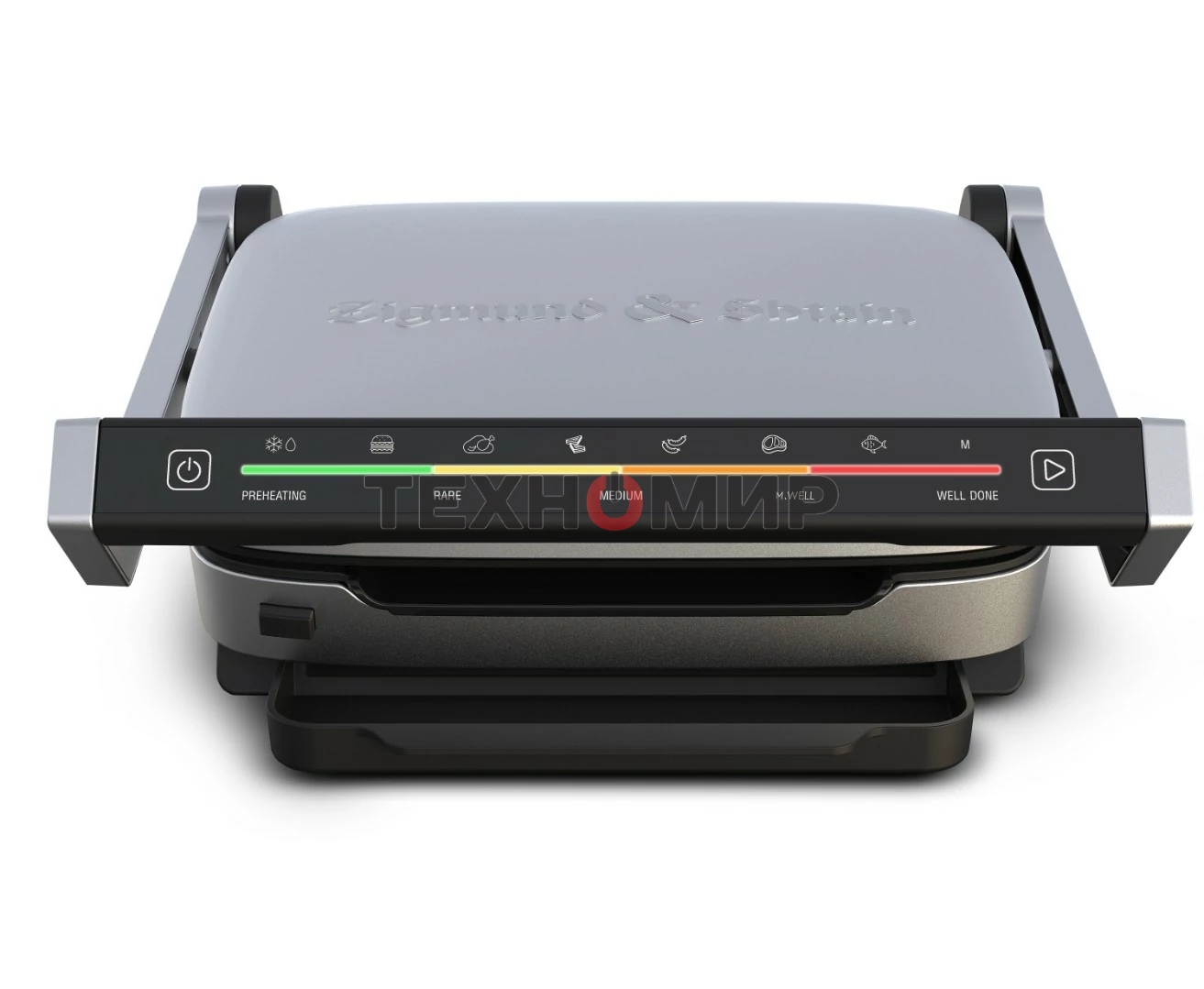 Гриль электрический Zigmund & Shtain ZEG-930 стальной/черный, 2000 Вт