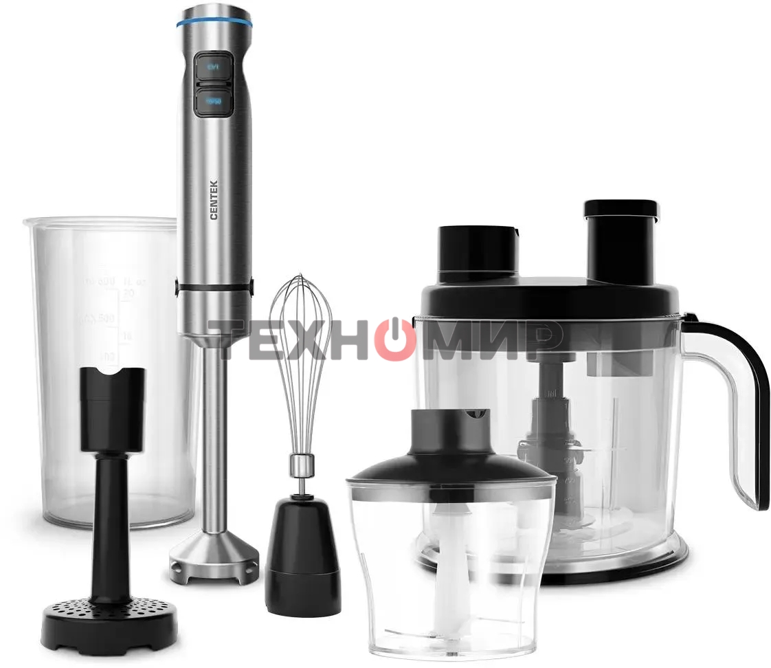 Блендер Centek CT-1317 400 Вт, стакан 600мл, турбо-режим, хром. отделка