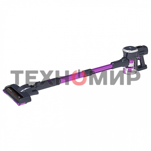 Пылесос вертикальный BQ VCA0201H фиолетовый, питание от аккумулятора, 250 Вт, уборка сухая, пылесборник 0.6 л, работа от АКБ max 40 мин