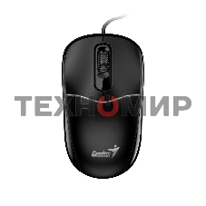Мышь проводная Genius DX-111 черный, 1200 dpi, USB, кнопки - 3