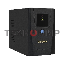 Источник бесперебойного питания ExeGate SpecialPro UNB-650.LED.AVR.1SH.2C13 650VA/360W, LED, AVR, 1*Schuko+2*C13, металлический корпус, черный