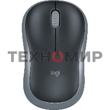 Мышь беспроводная Logitech M185 серый/черный, 1000 dpi, радиоканал, USB, кнопки - 3