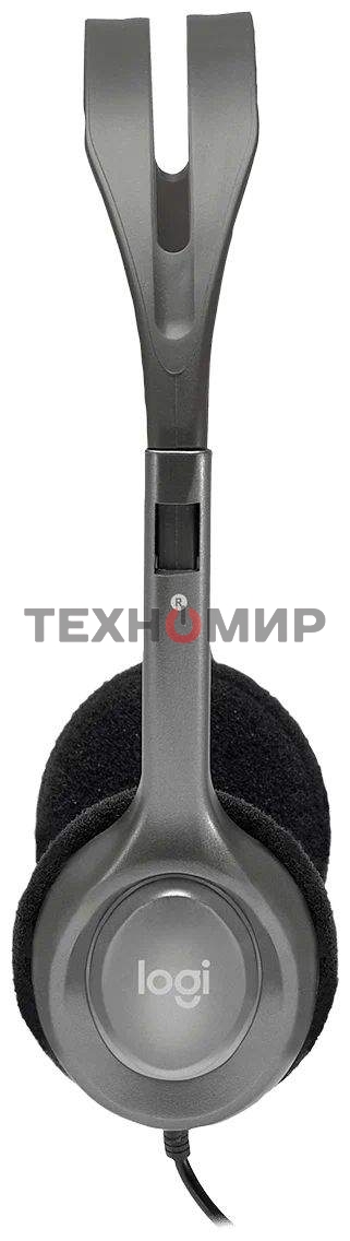 Гарнитура проводная с микрофоном Logitech Stereo H110 серебристый 1.8м накладные оголовье (981-000459)