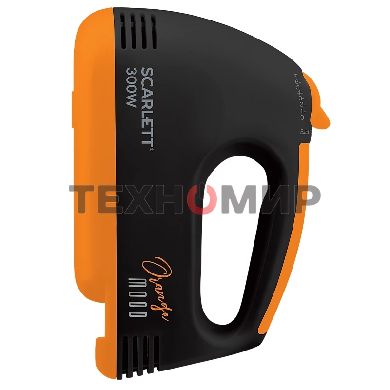 Миксер ручной Scarlett SC-HM40S20 300 Вт, черный/оранжевый