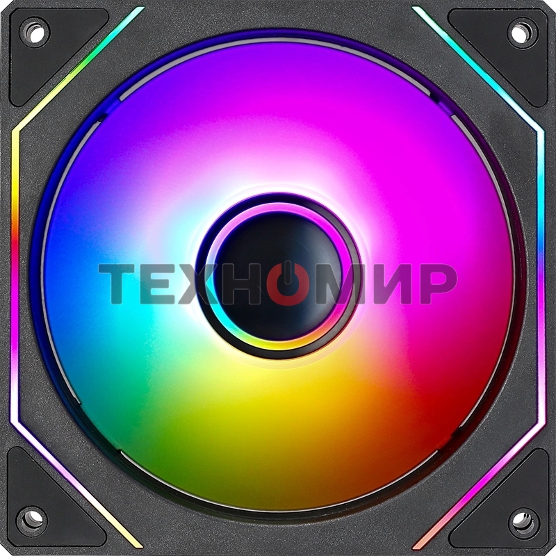 Вентилятор для корпуса Aerocool/Formula Floe 12BK ARPW ARGb черный, 120 мм, 1500 об/мин, 26.8 дБ, 4 pin