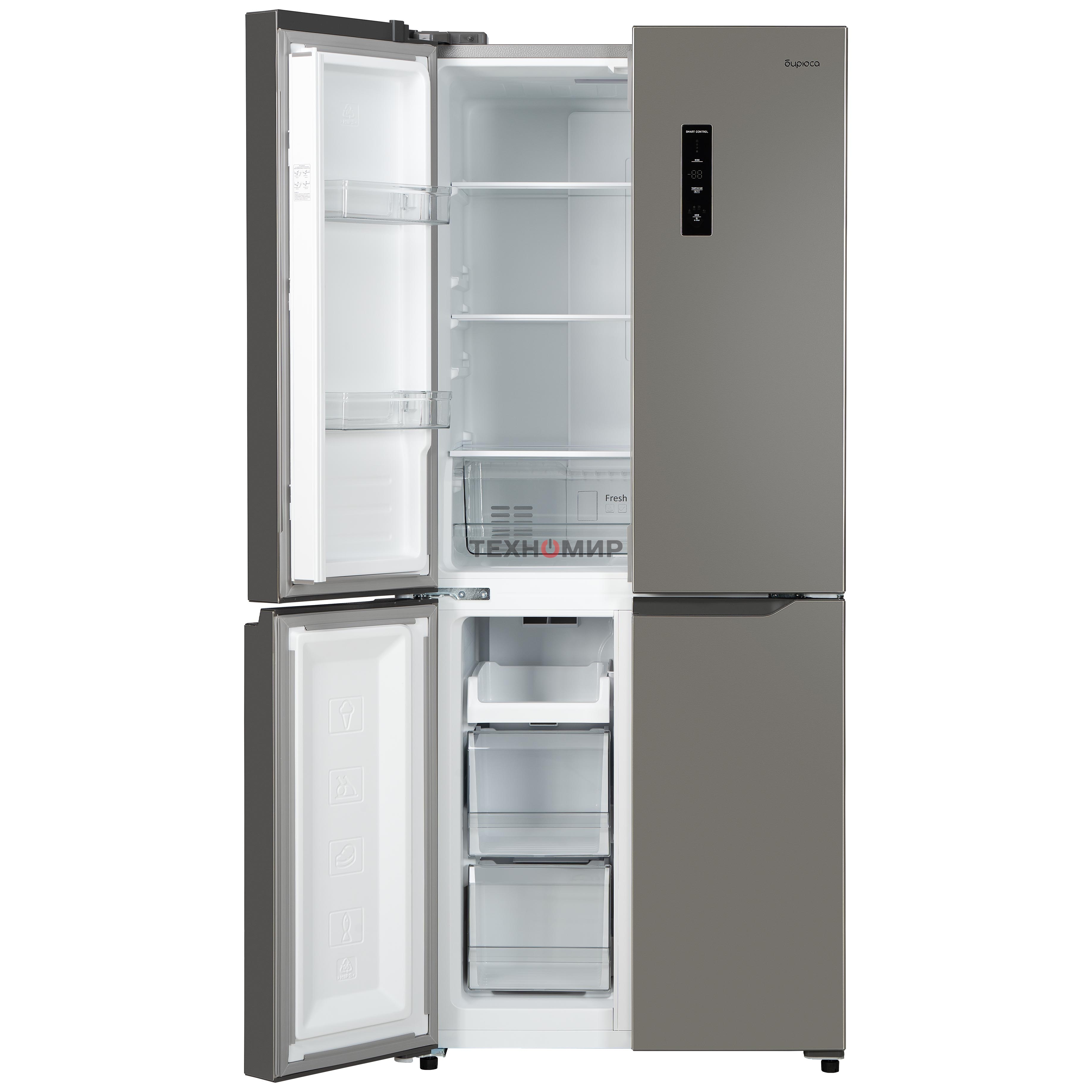 Холодильник Бирюса CD 405 I нержавеющая сталь двухкамерный 289/130л морозилка снизу Side by Side