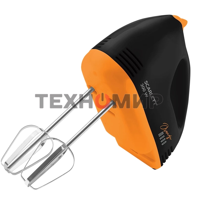 Миксер ручной Scarlett SC-HM40S20 300 Вт, черный/оранжевый