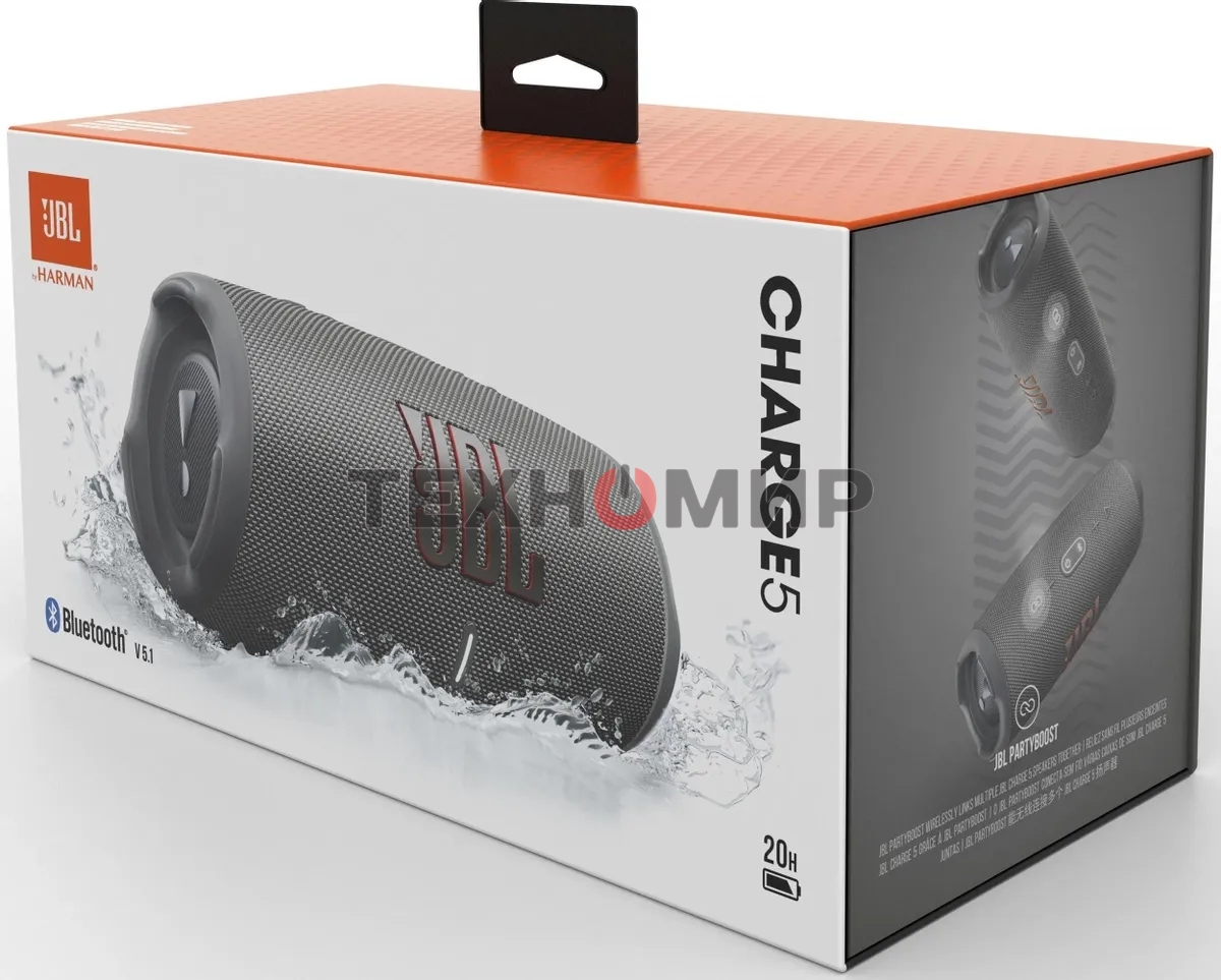 Портативная акустика JBL Charge 5, серый