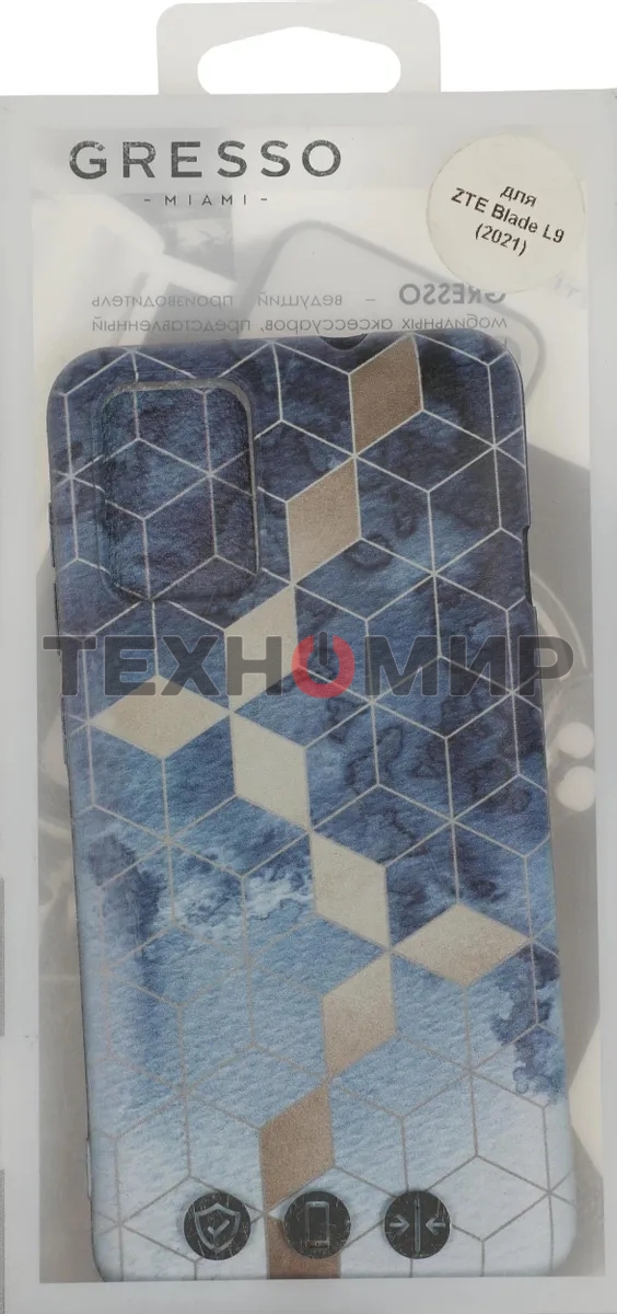 Чехол (клип-кейс) Gresso Meridian, для ZTE Blade L9, синий gr17aaae9049