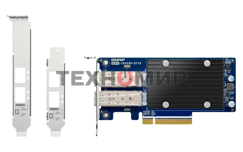Сетевая карта QNAP Expansion Card QXG-10G2SF-X710 PCIe Gen3 x8 2x10GbE(SFP+)