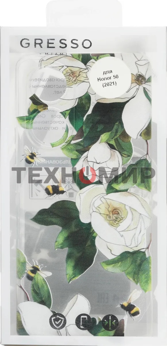 Чехол (клип-кейс) Gresso Air, для Honor 50, прозрачный/рисунок gr17aaae9319