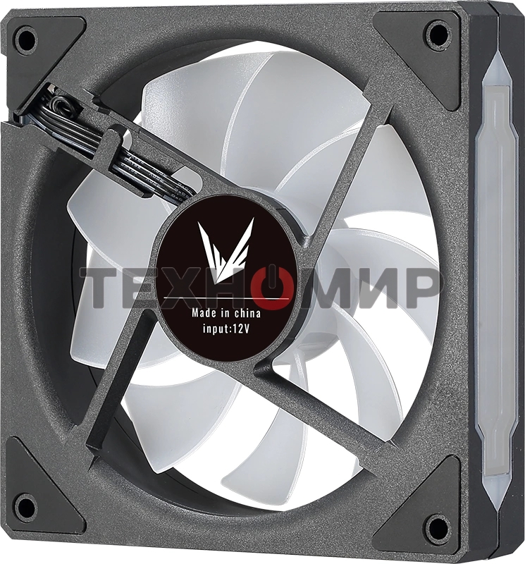 Вентилятор для корпуса Aerocool/Formula Floe 12BK ARPW ARGb черный, 120 мм, 1500 об/мин, 26.8 дБ, 4 pin